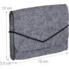 Plstené púzdro na telefón a drobnosti SPRINGOS ETUI 10027752 sivé