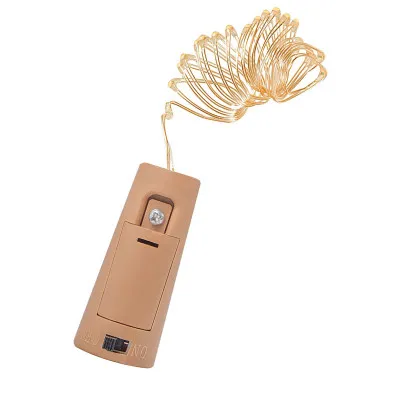 LED reťaz Nano so špuntom - 2m, 20LED, 3xLR44, teplá biela