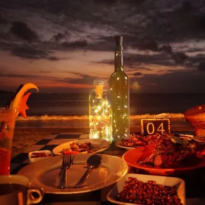 LED reťaz Nano so špuntom - 2m, 20LED, 3xLR44, teplá biela