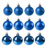 Vianočné banky modré mix - 6cm, sada 12ks