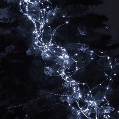 LED Nano Vodopád - 2m, 300LED, 8 funkcií, IP44, studená biela