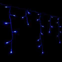 LED kvaple - 14,5m, 300LED, 8 funkcií, ovládač, IP44, modrá