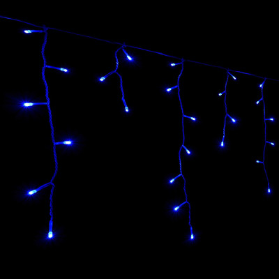 LED kvaple - 14,5m, 300LED, 8 funkcií, ovládač, IP44, modrá