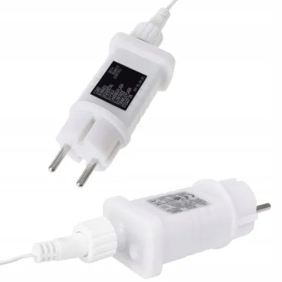 LED kvaple - 14,5m, 300LED, 8 funkcií, ovládač, IP44, modrá