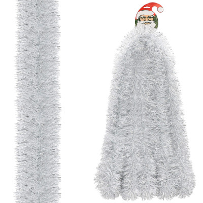 Vianočná reťaz Girlanda extra hustá 6m, šedá