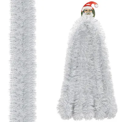 Vianočná reťaz Girlanda extra hustá 6m, šedá