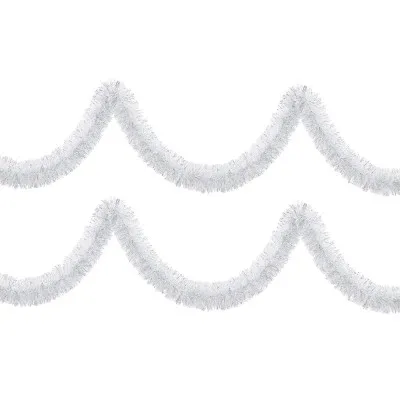 Vianočná reťaz Girlanda extra hustá 6m, šedá