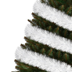 Vianočná reťaz Girlanda extra hustá 6m, šedá