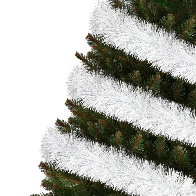 Vianočná reťaz Girlanda extra hustá 6m, šedá