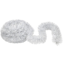 Vianočná reťaz Girlanda extra hustá 6m, šedá