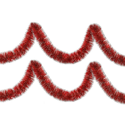 Vianočná reťaz Girlanda extra hustá 6m, červeno-biela