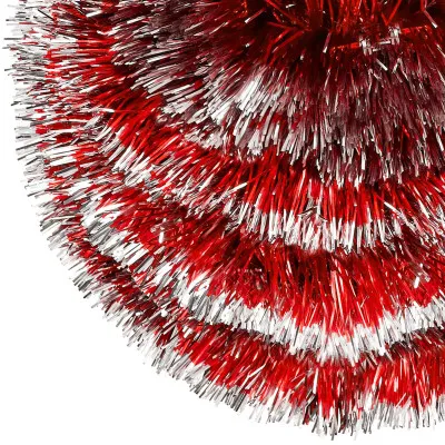 Vianočná reťaz Girlanda extra hustá 6m, červeno-biela