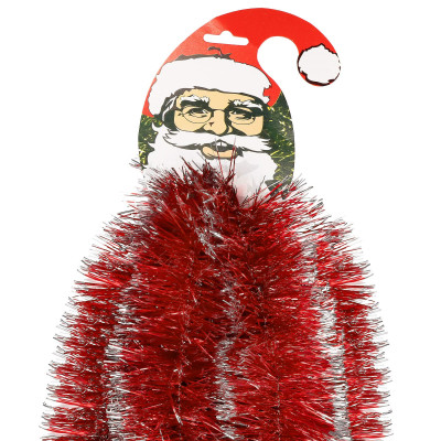 Vianočná reťaz Girlanda extra hustá 6m, červeno-biela