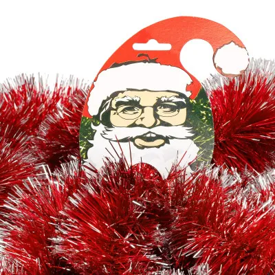 Vianočná reťaz Girlanda extra hustá 6m, červeno-biela