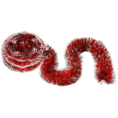 Vianočná reťaz Girlanda extra hustá 6m, červeno-biela