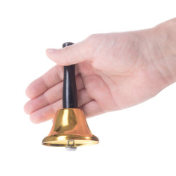 Vianočný zvonček zlatý, 12cm