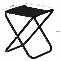 Turistická skladacia stolička SPRINGOS TRIP čierna