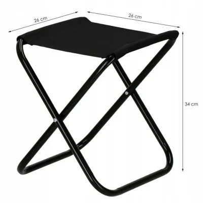 Turistická skladacia stolička SPRINGOS TRIP čierna