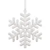 Vianočné ozdoby - Vločky s trblietkami biele, 10cm, sada 3ks