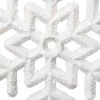 Vianočné ozdoby - Vločky s trblietkami biele, 10cm, sada 3ks