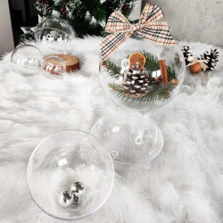 Vianočná banka priehľadná 6cm