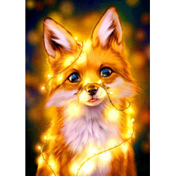 Diamantové maľovanie 40x30 cm, Líška Springos DIY