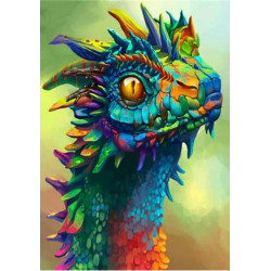 Diamantové maľovanie 40x30 cm, Dračia hlava Springos DIY