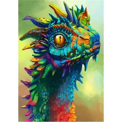 Diamantové maľovanie 40x30 cm, Dračia hlava Springos DIY