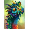 Diamantové maľovanie 40x30 cm, Dračia hlava Springos DIY