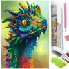 Diamantové maľovanie 40x30 cm, Dračia hlava Springos DIY