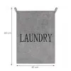 Úložný kôš 81l, šedý s nápisom Laundry SPRINGOS HA0112