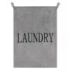 Úložný kôš 81l, šedý s nápisom Laundry SPRINGOS HA0112