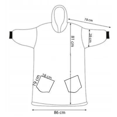 Mikinová deka Oversized růžová SPRINGOS