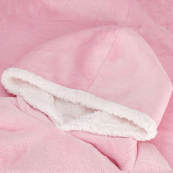 Mikinová deka Oversized růžová SPRINGOS