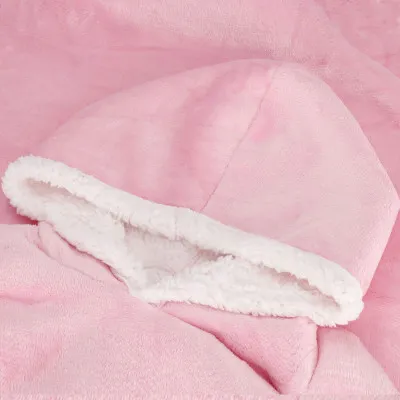 Mikinová deka Oversized růžová SPRINGOS