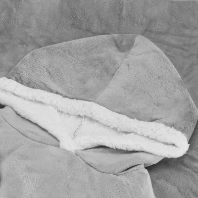 Mikinová deka Oversized svetlo šedá SPRINGOS