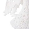 Vianočná ozdoba - Anjel s trúbkou biely, 17cm