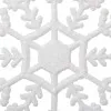 Vianočné ozdoby - Vločky s trblietkami biele, 12cm, sada 3ks