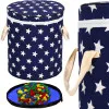Úložný kôš 43l, modrý s hviezdami SPRINGOS HA0135
