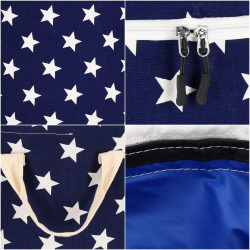 Úložný kôš 43l, modrý s hviezdami SPRINGOS HA0135