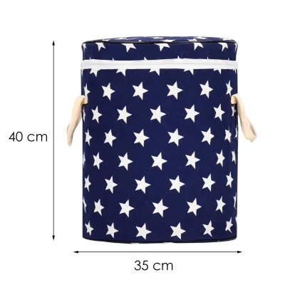 Úložný kôš 43l, modrý s hviezdami SPRINGOS HA0135