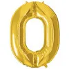 Párty balónik 0, zlatý SPRINGOS PS0026