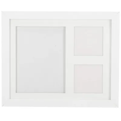 Fotorámik s hlinou + 2 fotky, 28x23 cm, biely SPRINGOS PF0027