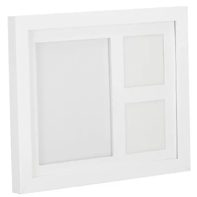 Fotorámik s hlinou + 2 fotky, 28x23 cm, biely SPRINGOS PF0027