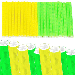 Reflexné návleky na špice kolesa, sada 24ks, žlto-zelené SPRINGOS BA0041