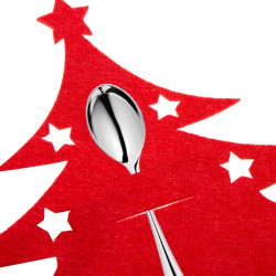 Vianočné prestieranie na príbory Stromček, červené, sada 2ks