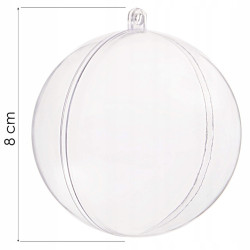 Vianočná banka priehľadná 8cm