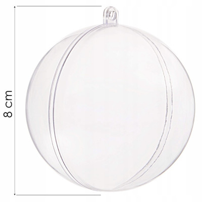 Vianočná banka priehľadná 8cm