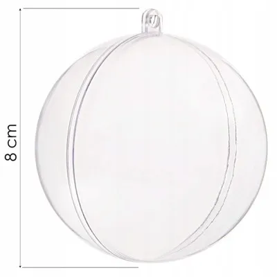 Vianočná banka priehľadná 8cm