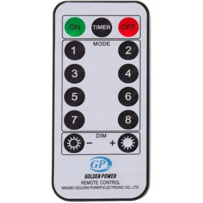 LED reťaz Nano - 10m, 100LED, 8 funkcií, ovládač, 3xAA, IP44, studená biela